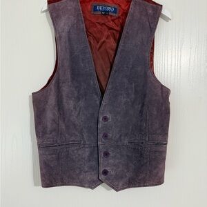 Beyond Leather Purple Suede Vest